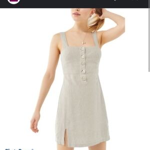 Urban Outfitters Avalon Linen Button-Front Dress, size XS